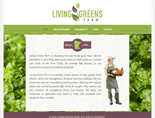 Tablet Screenshot of livinggreensfarm.com